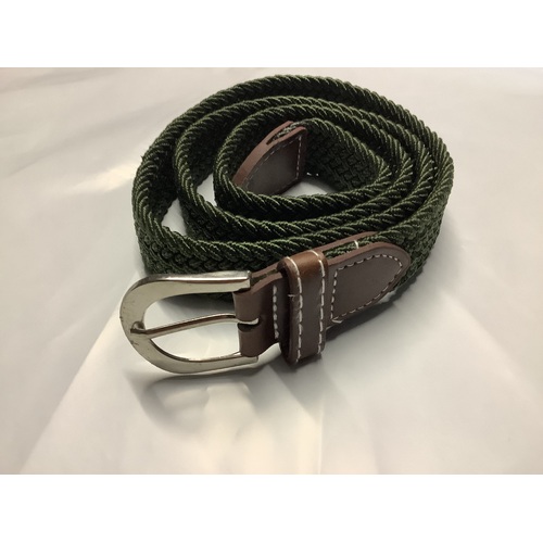 Ecotak Stretchy Webbing Belt - Olive narrow