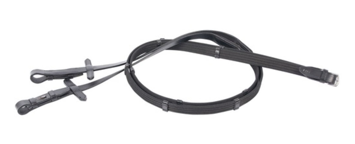 Harry's Horse Ultra Grip Black Reins - Full