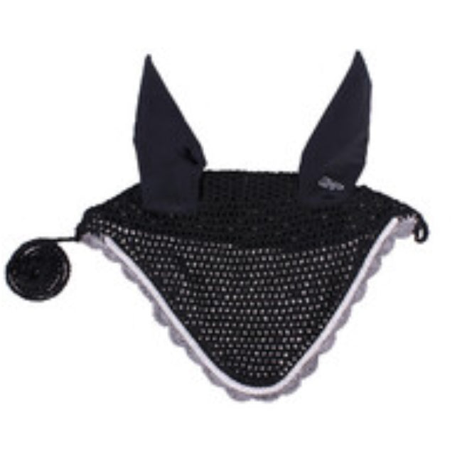 QHP colour ear bonnet - Black pony