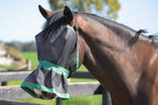 Ecotak Fly Mask/Veil with nose skirt/frill - Emerald Green