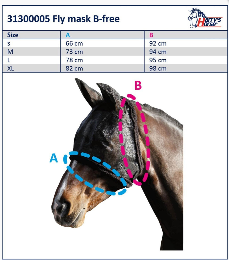 Harry's Horse B-Free Fly mask with nose &