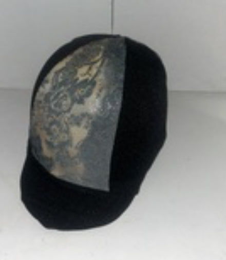 Ecotak Lycra Helmet Cover - matte black flower
