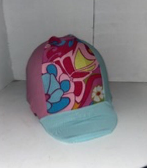 Ecotak Lycra Helmet Cover - pale pink pattern