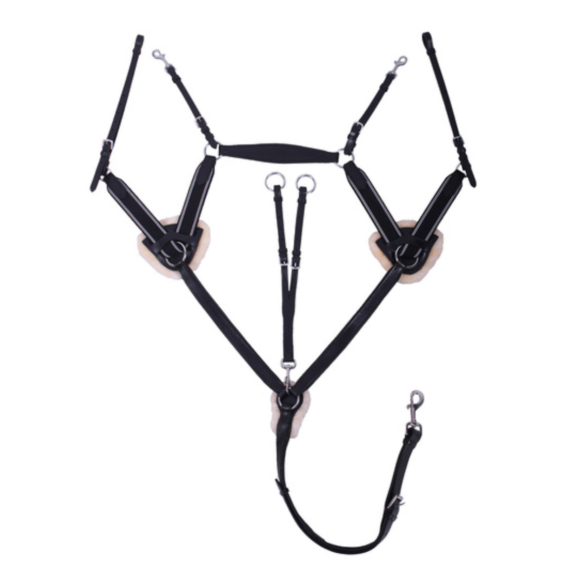 QHP Ontario 5 point breastplate - black full