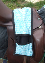 Ecotak Saddle Saver - Protect your saddle - Blue with pink & polka dots