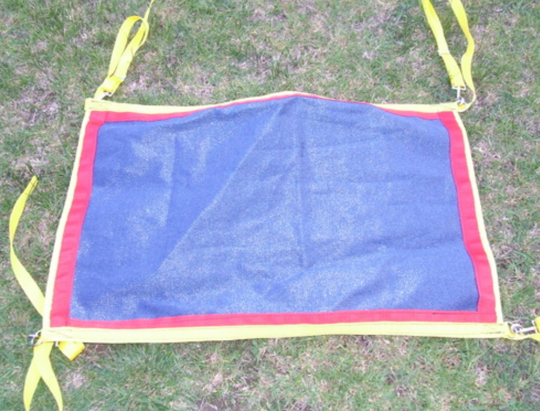 Ecotak yard/stable/gate/stall guard - Navy blue, yellow & red