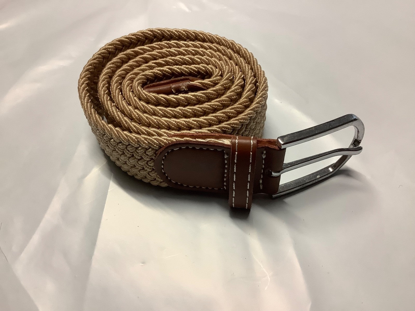 Ecotak Stretchy Webbing Belt - Beige Ecotak