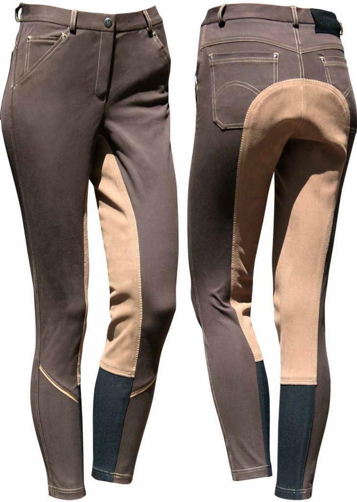 Harry's Horse Monaco denim sticky bum jodhpurs/breeches - Brown Harry's Horse