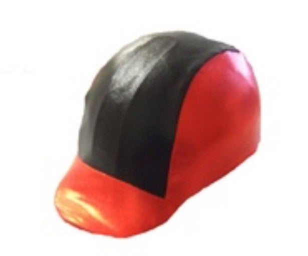 Ecotak lycra helmet cover - Red & black shimmer Ecotak