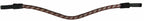 Ecotak black leather U browband with red & white crystals  Ecotak