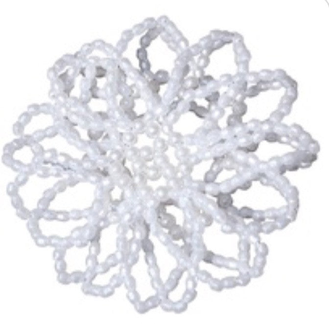 Harry's Horse Pearl Hair Net Bun Cover - White Harry's Horse
