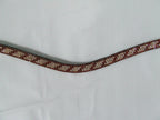 Ecotak black leather U browband with red & white crystals  Ecotak