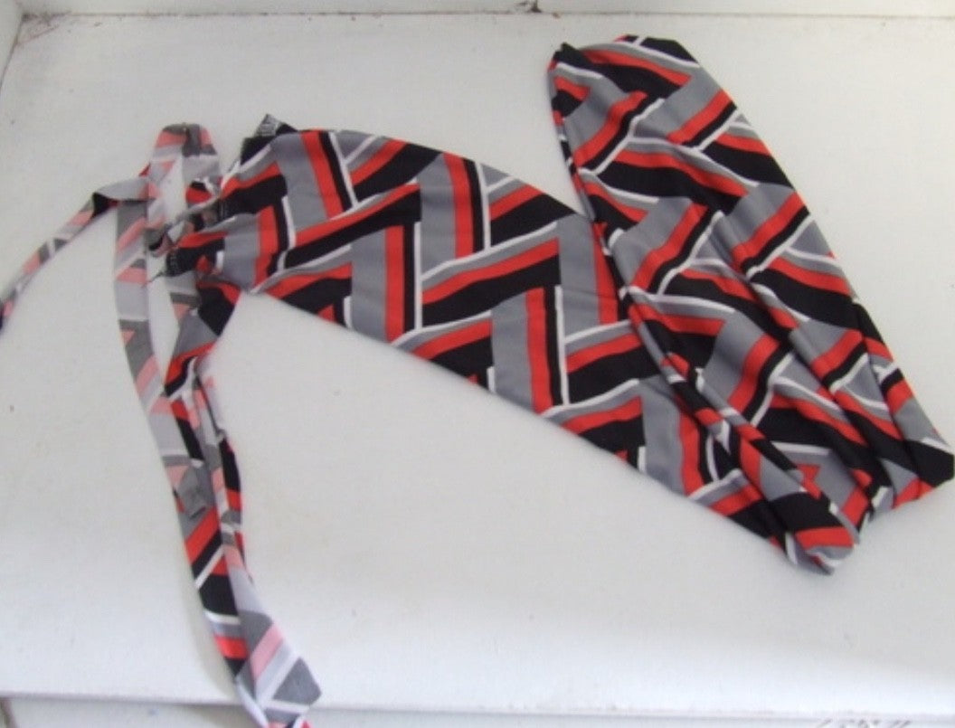 Ecotak Lycra Rugless Tail Bag - red, black & grey - shetland Ecotak