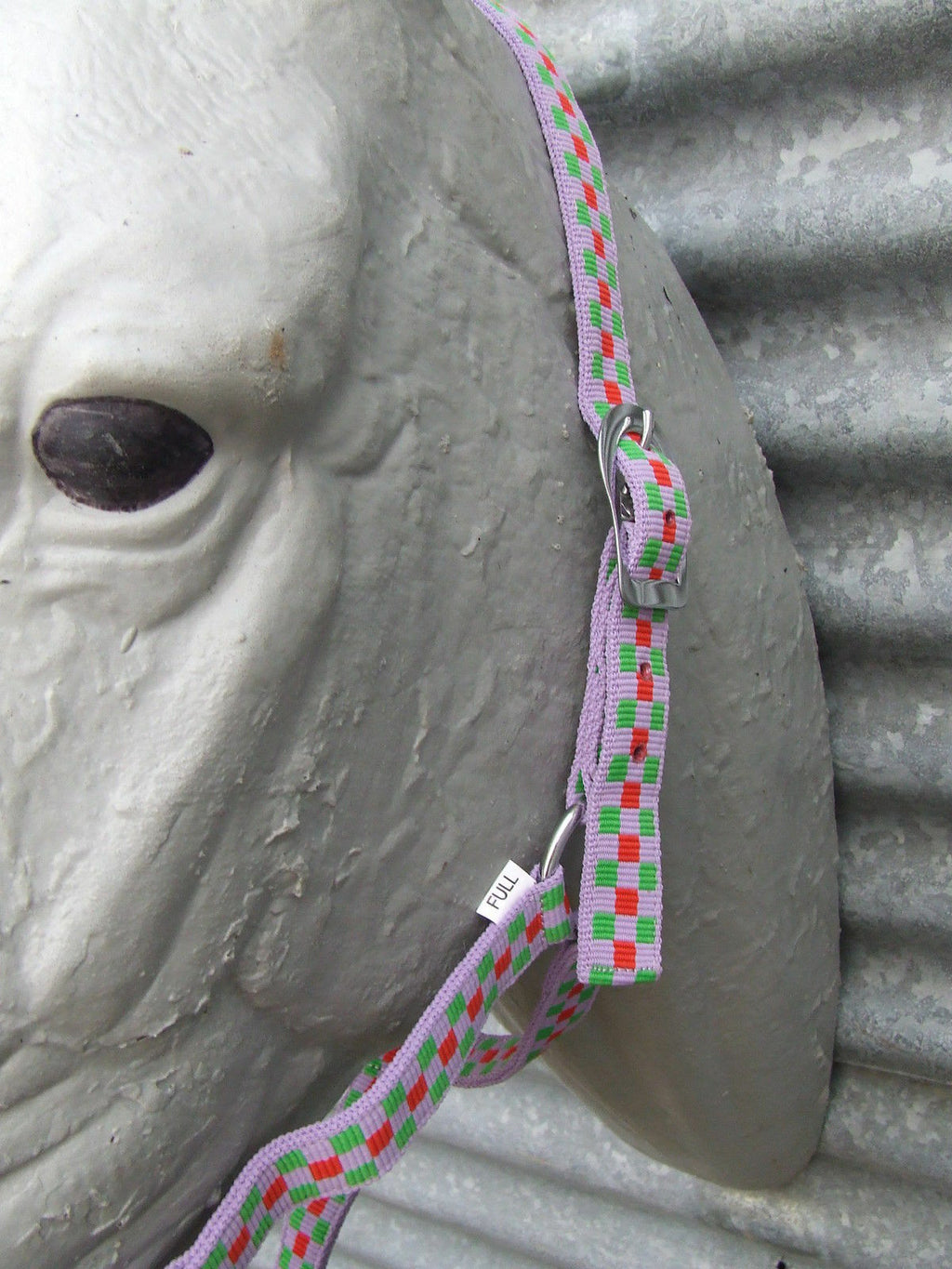 Ecotak purple check halter/headstall  Ecotak