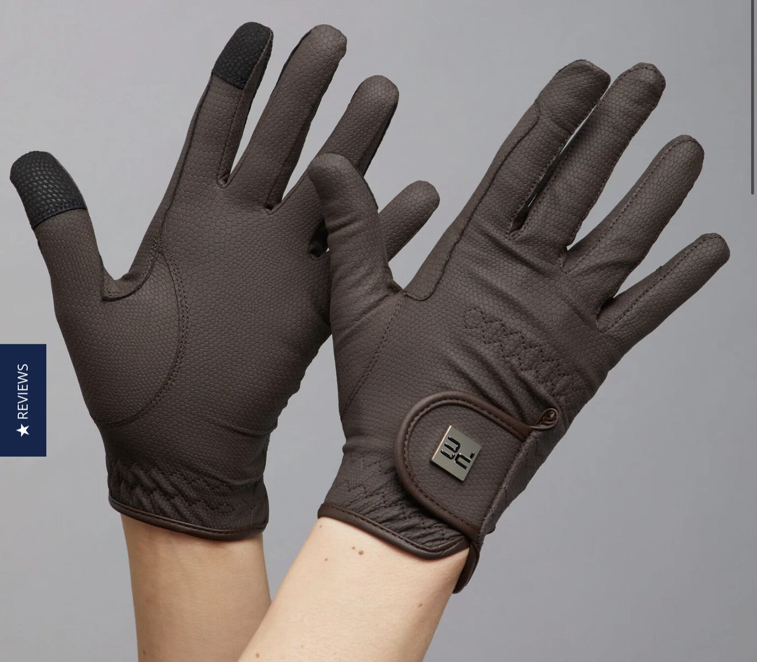 Premier Equine Metaro gloves - brown 