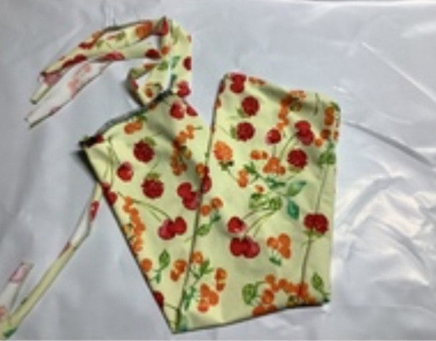 Ecotak Lycra Rugless Tail Bag - yellow cherries Shetland  Ecotak