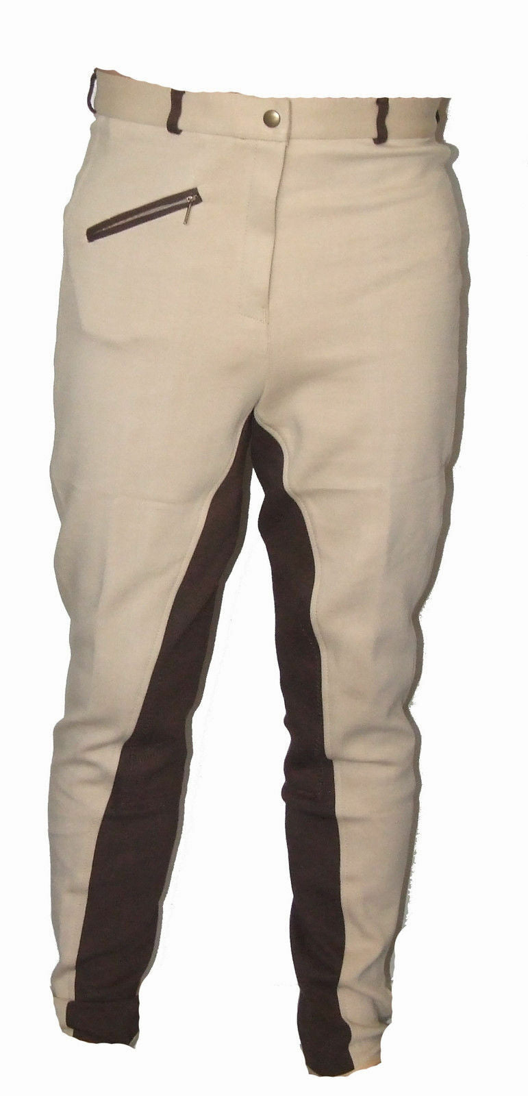 Ecotak 2 tone beige & brown jodhpurs Ecotak