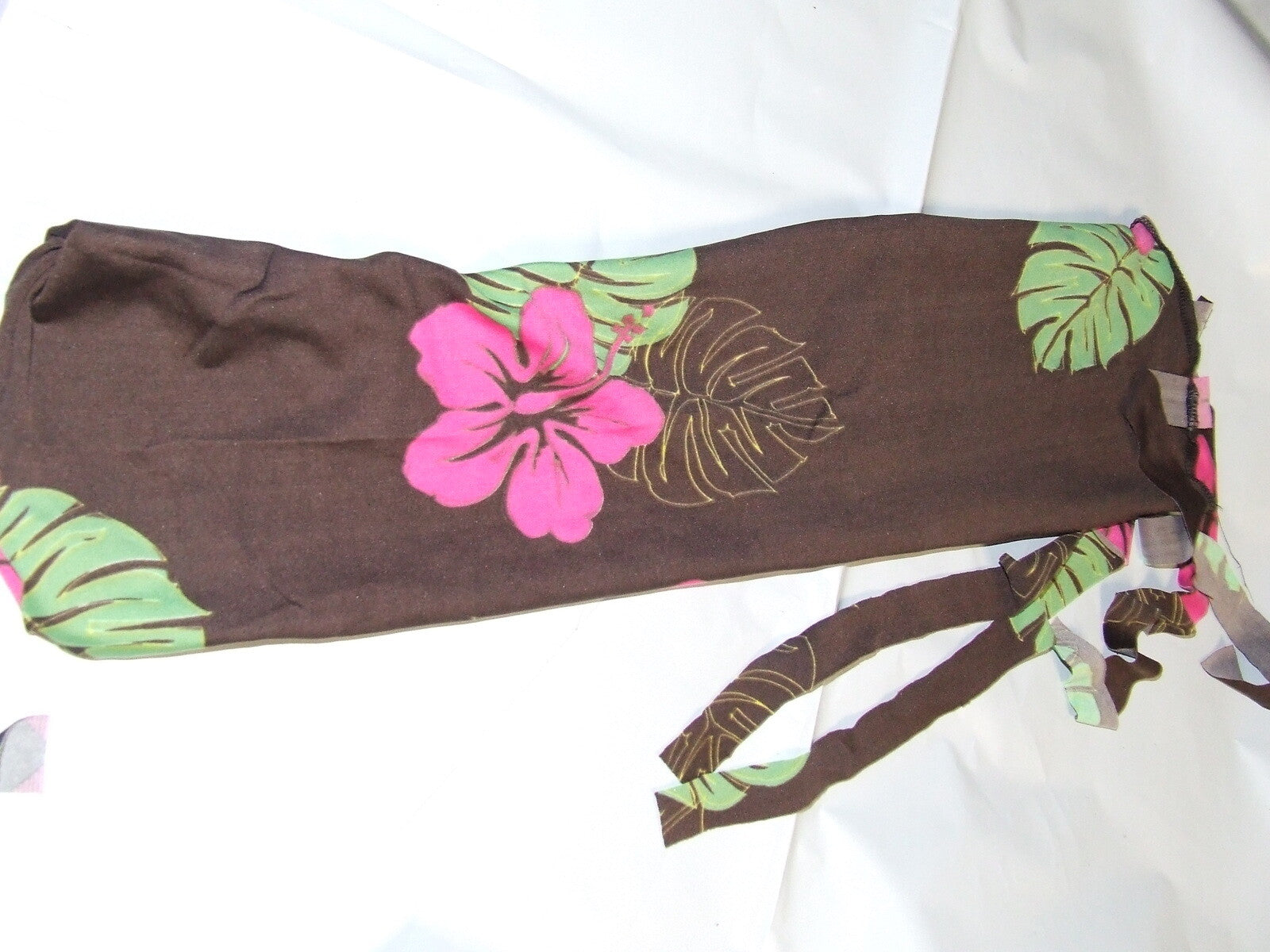 Ecotak Lycra Rugless Tie in Tail Bag - Brown Flower Ecotak