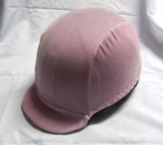 Ecotak Lycra Horse Helmet Cover - pale pink velvet Ecotak