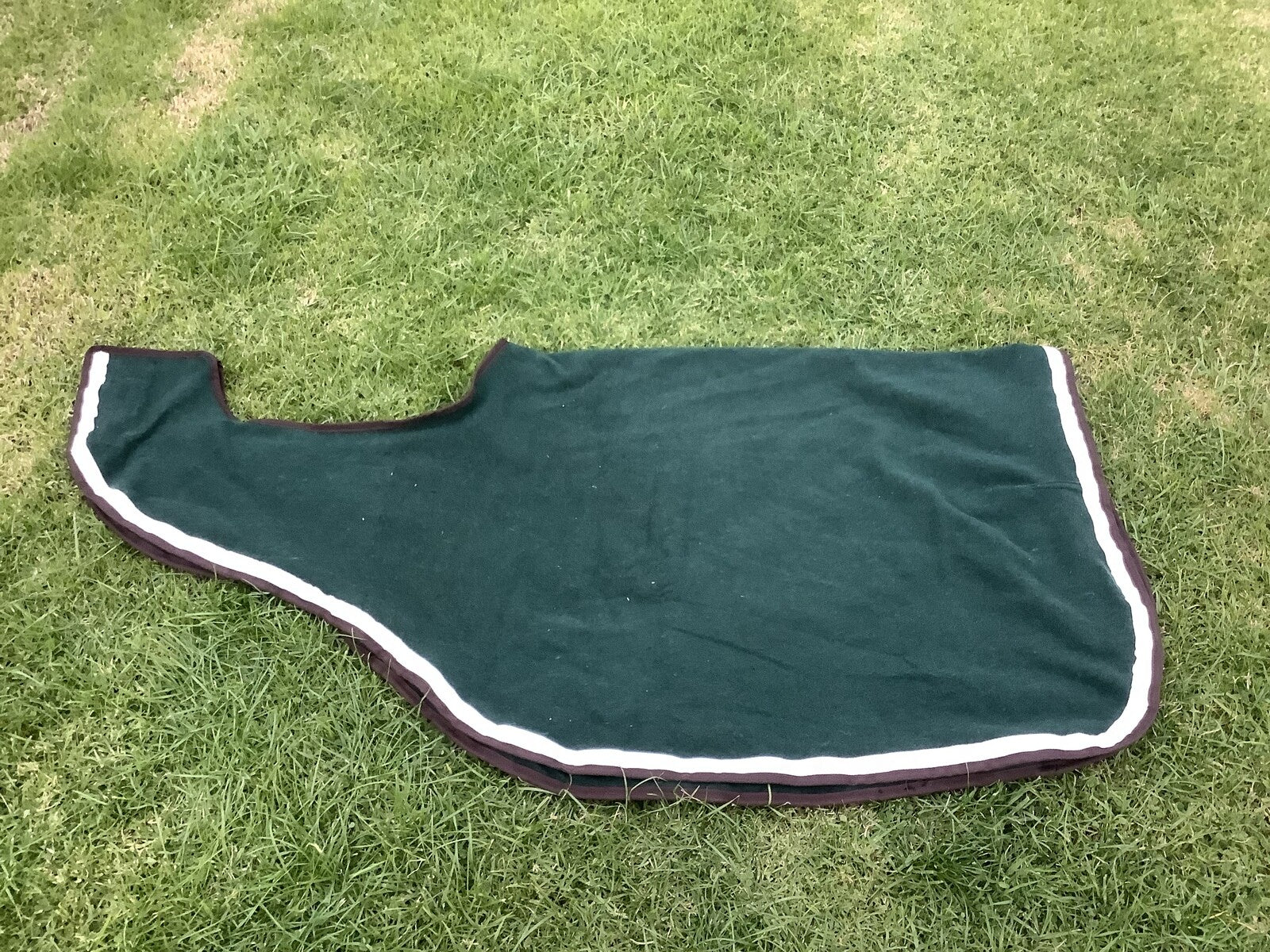Ecotak wool quarter sheet/ exercise rug - green/white/brown Ecotak