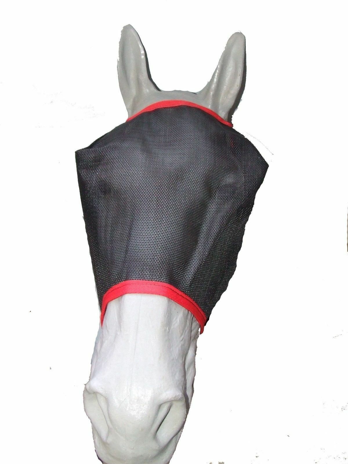 Ecotak Black Fly Mask/Veil with Red Trim  Ecotak