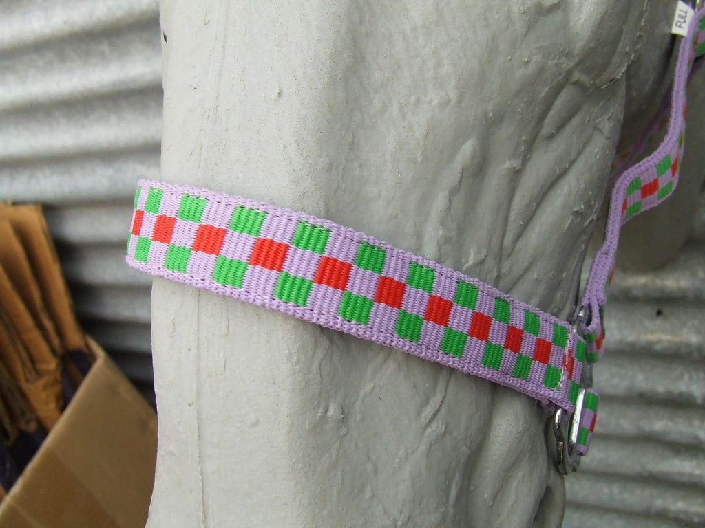 Ecotak purple check halter/headstall  Ecotak