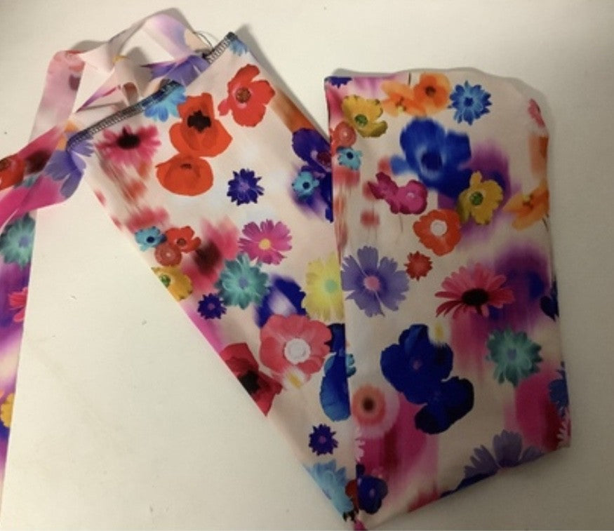 Ecotak Lycra Rugless Tail Bag - poppies & gerbras - large pony Ecotak