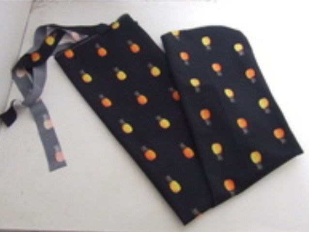 Ecotak Lycra Rugless Tail Bag - Black Pineapples -shetland Ecotak