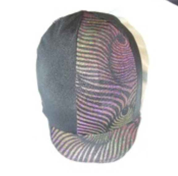 Ecotak Lycra Helmet Cover - Black & Metallic Tiger Print