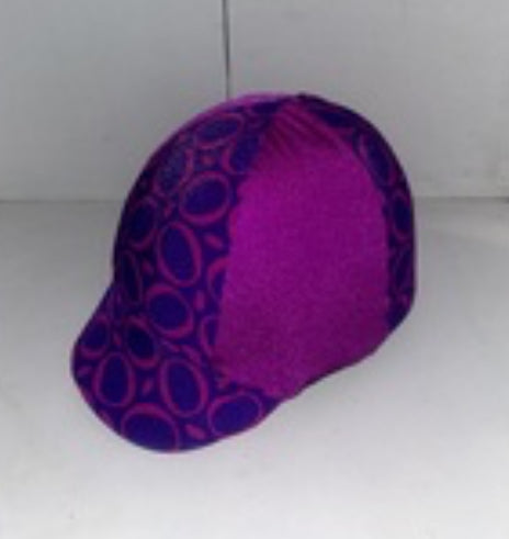 Ecotak Lycra Helmet Cover - purple and pink circles