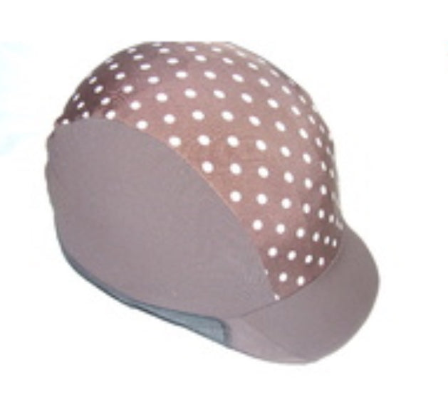 Ecotak Lycra Helmet Cover - Chocolate Polka Dot