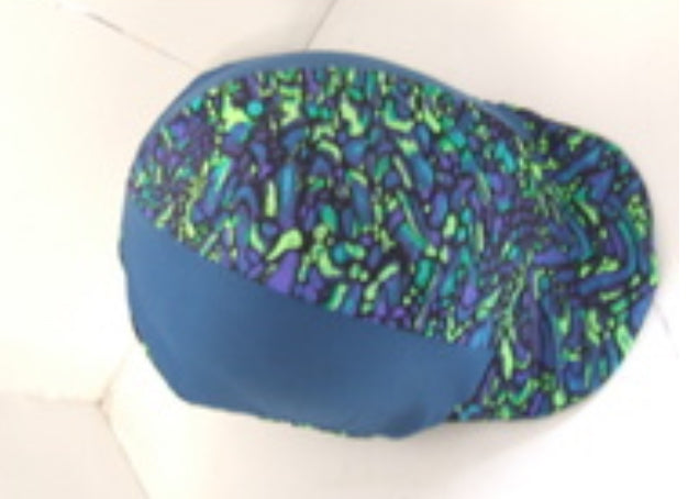 Ecotak Lycra Helmet Cover - Teal Abstract