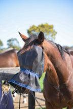 Ecotak Fly Mask/Veil with nose skirt/frill - Navy