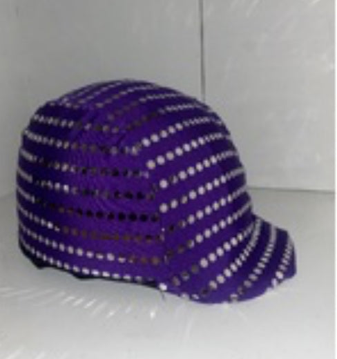 Ecotak Lycra Helmet Cover - purple mirror sequins