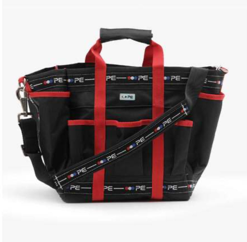 Premier Equine Grooming Bag - black and red