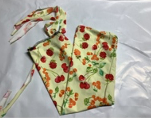 Ecotak Lycra Rugless Tail Bag - yellow cherries Shetland