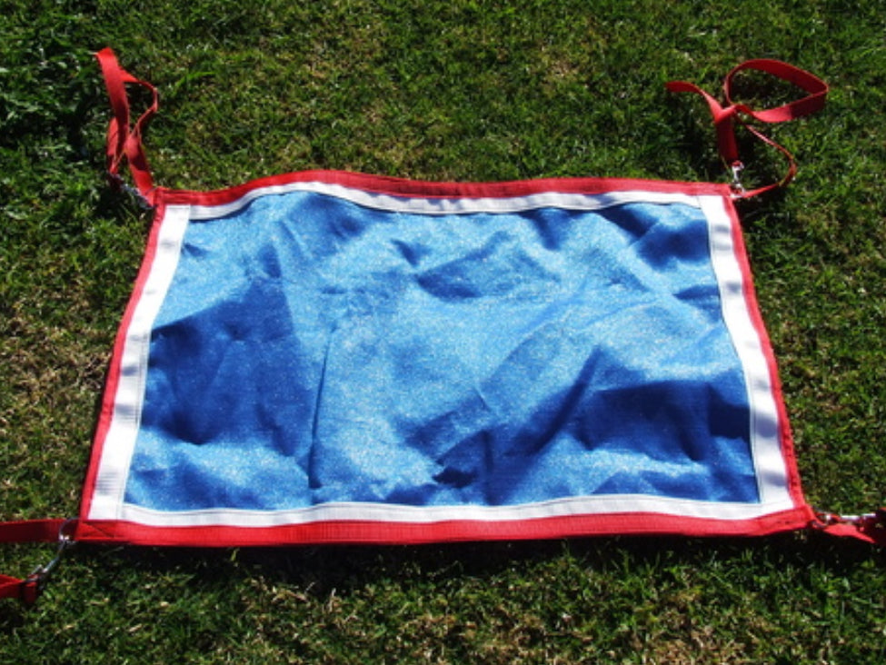 Ecotak yard/stable/gate/stall guard - Royal blue, white & red