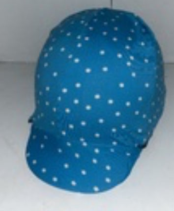 Ecotak Lycra Helmet Cover - aqua polka dots
