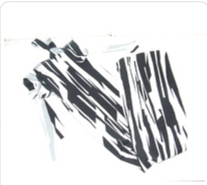 Ecotak Lycra Rugless Tail Bag - Black & White Abstract small pony
