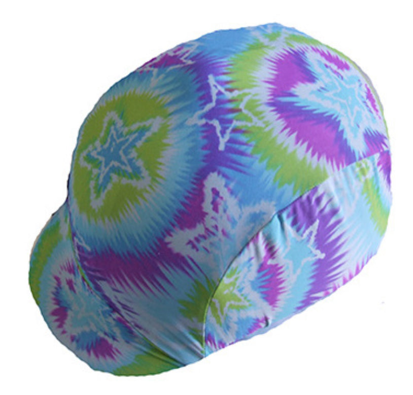 Ecotak Lycra Helmet Cover - Tye dye stars