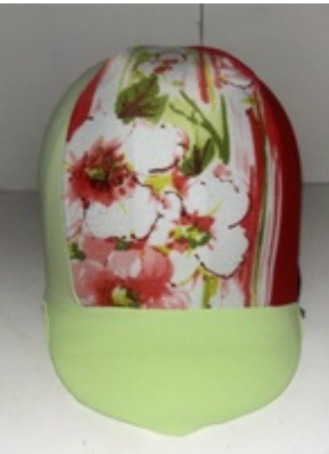 Ecotak Lycra Helmet Cover - green & red pattern