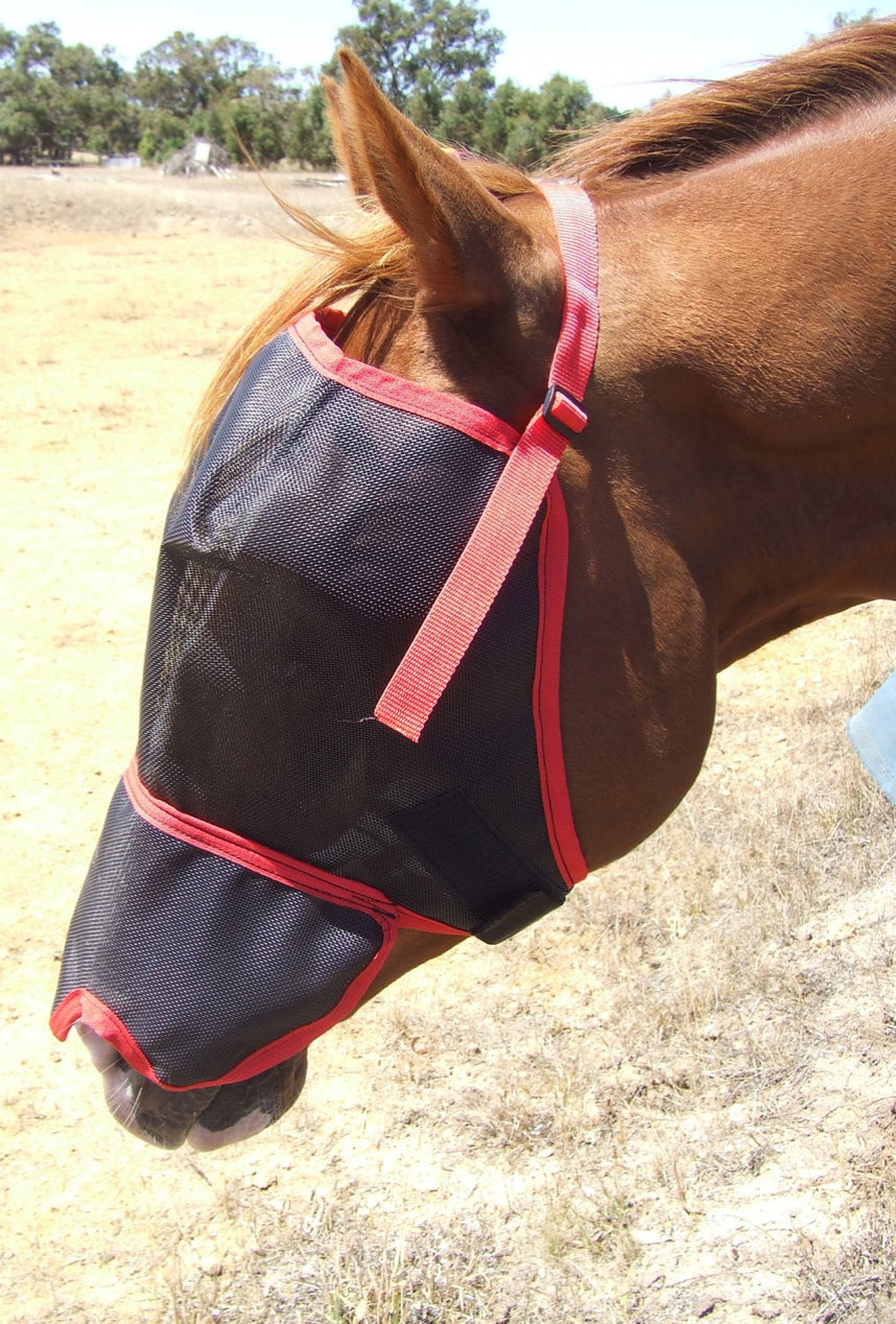 Ecotak Fly Mask/Veil with Contoured Nose Fla