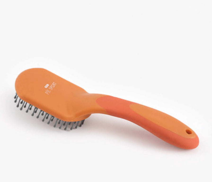 Premier Equine Soft Touch Mane & Tail Brush - orange & amber