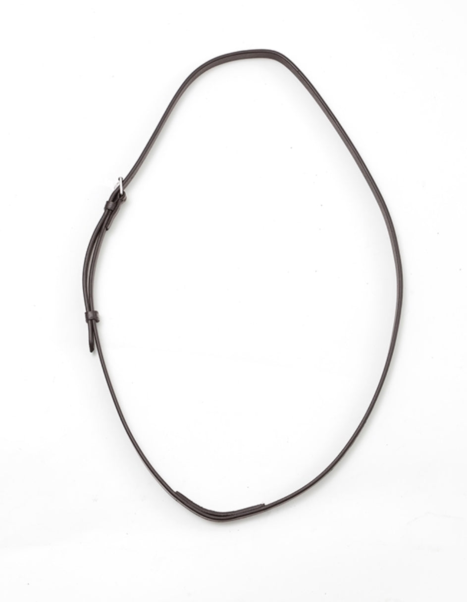 Premier Equine Altino Leather Neck Strap - Dark Brown