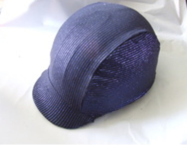 Ecotak Lycra Helmet Cover - black & blue stripes