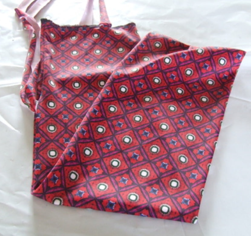 Ecotak Lycra Rugless Tail Bag Burgundy Pattern