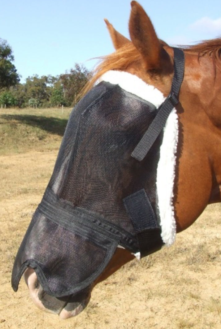 Ecotak Deluxe Fleece Fly Mask with contoured noseflap