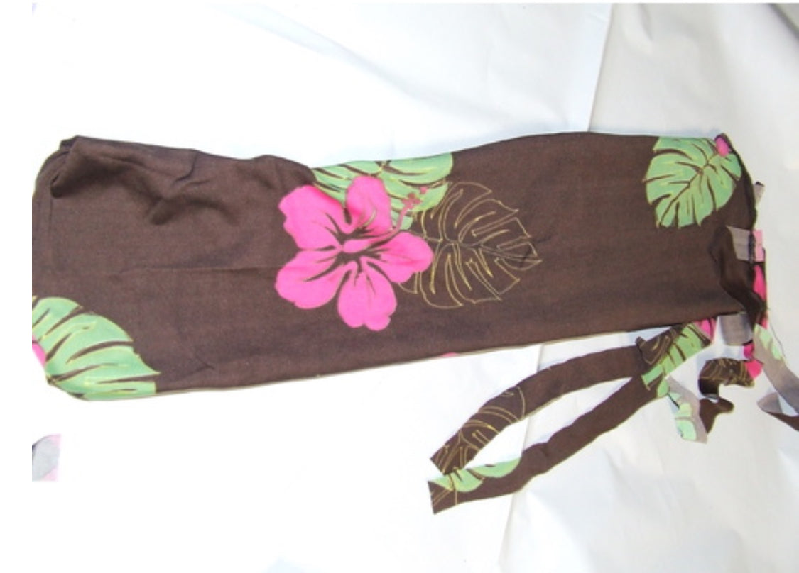 Ecotak Lycra Tie in Tail Bag - Brown Flower