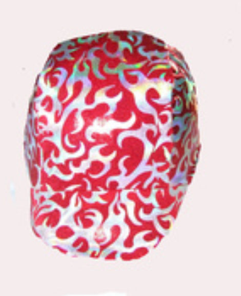 Ecotak Lycra Helmet Cover - red with silver flame