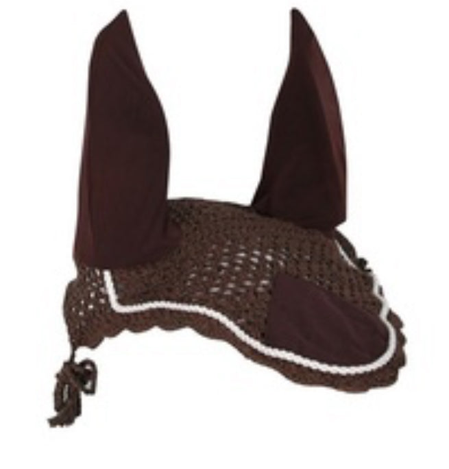 Harry's Horse Crochet Bonnet Ear Net - Brown